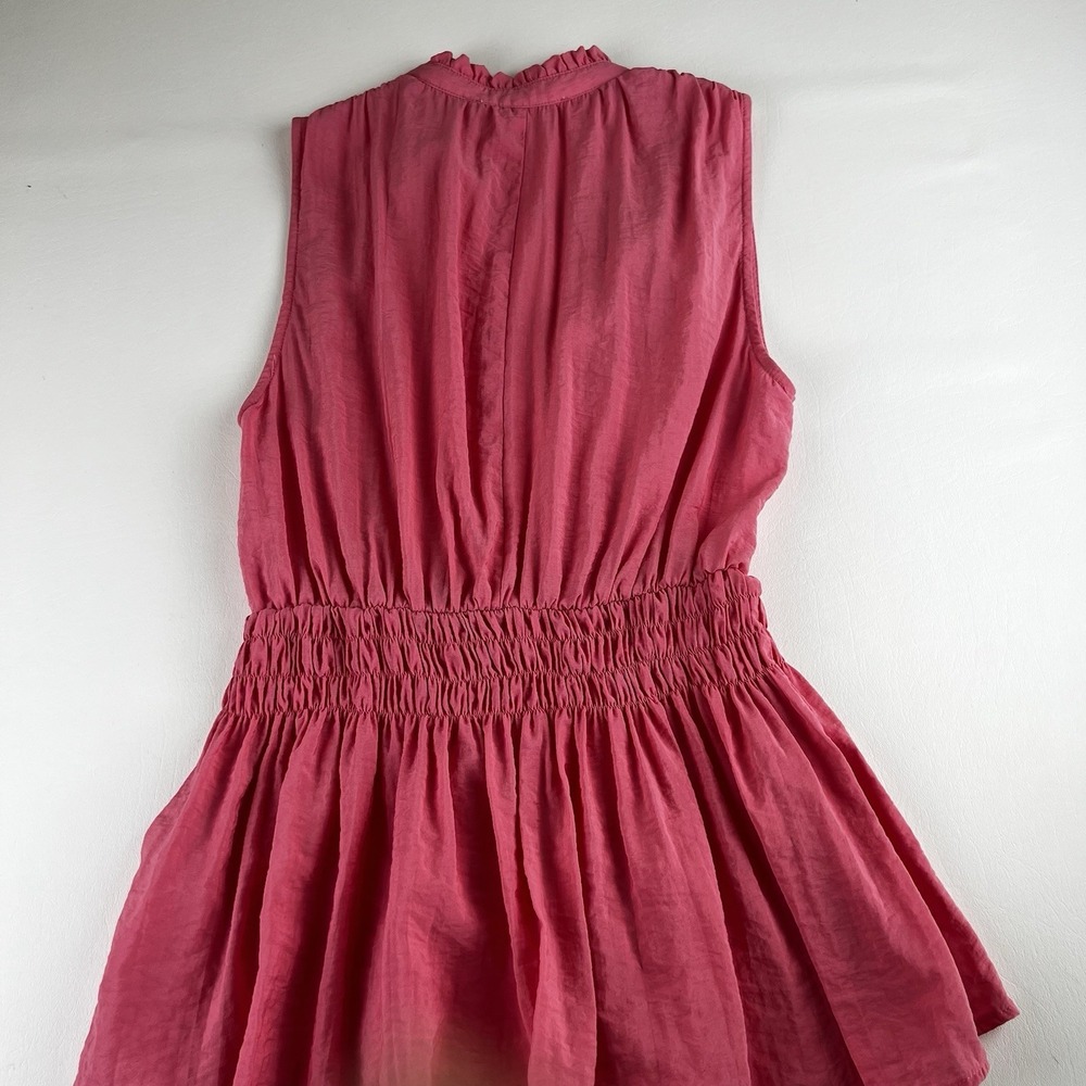 The Impeccable Pig Ruffle Sleeveless Top Pink Women's Sz M Boho - Picture 4 of 8